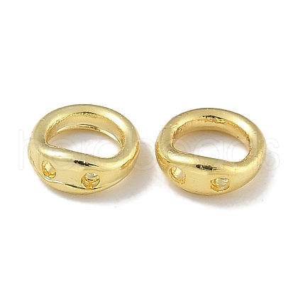 Brass Ring Charm Connectors KK-P284-06G-01-1