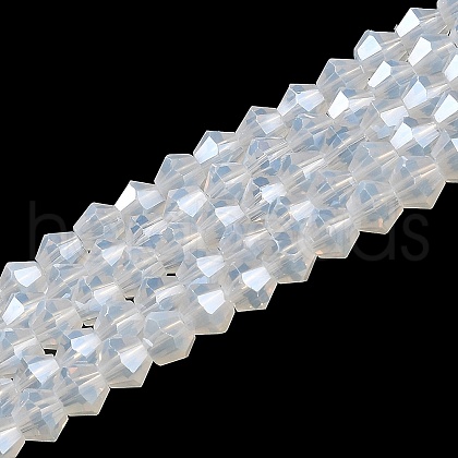 Imitation Jade Electroplate Glass Beads Strands EGLA-A039-J2mm-A05-1