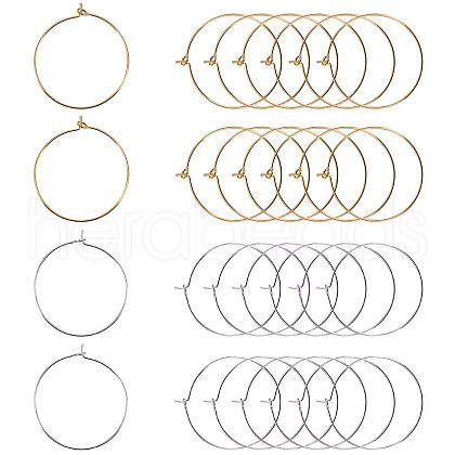 Brass Wine Glass Charm Rings Hoop Earrings KK-PH0028-01M-1