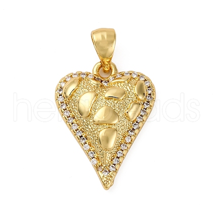 Brass Micro Pave Cubic Zirconia Pendants KK-P308-18G-1
