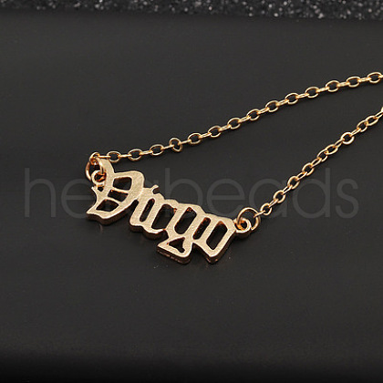 Twelve Constellations Stainless Steel Pendant Necklaces WG80545-04-1