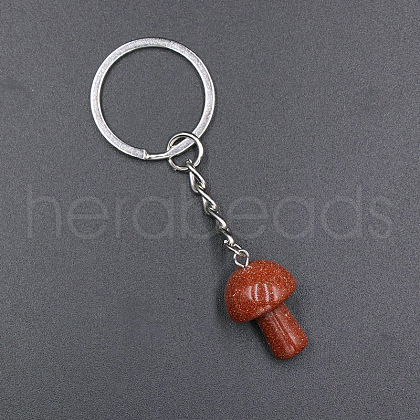 Synthetic Goldstone Mushroom Keychain MUSH-PW0002-03N-1