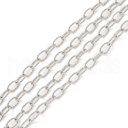 Anti-Tarnish Rhodium Plated 925 Sterling Silver Cable Chains STER-F052-14P-1