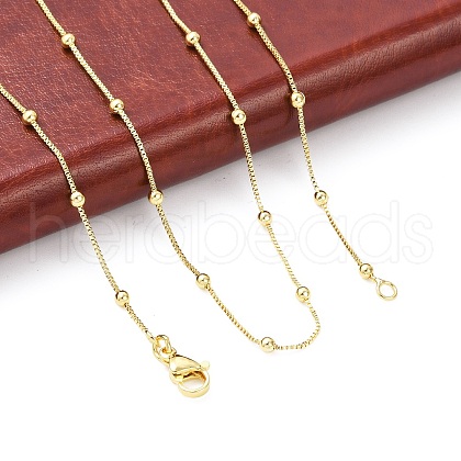 Brass Satellite Chains Necklace for Women NJEW-P265-05G-1