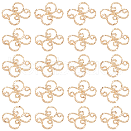 BENECREAT 40Pcs Brass Connector Charms KK-BC0010-30-1