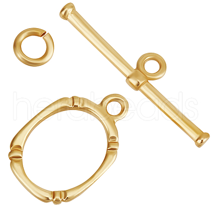 Beebeecraft 10 Sets Brass Toggle Clasps KK-BBC0015-83-1