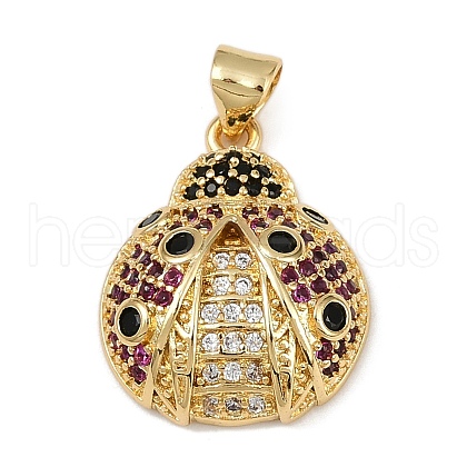 Brass Micro Pave Cubic Zirconia Pendants KK-A260-07A-G-1