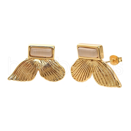 304 Stainless Steel Stud Earrings EJEW-P316-18G-1