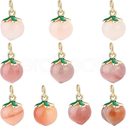   Natural Agate Charms G-PH0001-86-1