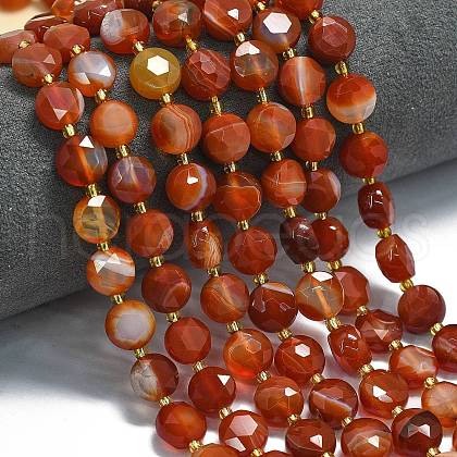 Natural Red Agate Beads Strands G-C116-A119-01-1