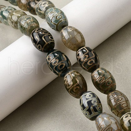 Tibetan Style dZi Beads Strands G-S389-A03-1