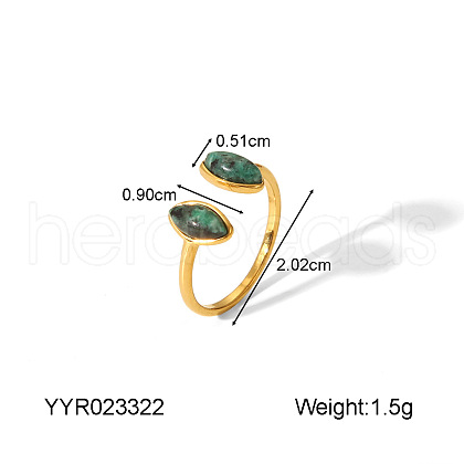 Stainless Steel Adjustable Cuff Open Rings for Women WC3865-4-1