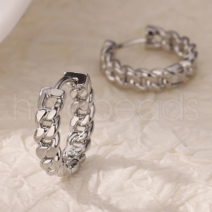 304 Stainless Steel Hoop Earrings EJEW-B142-01P-1