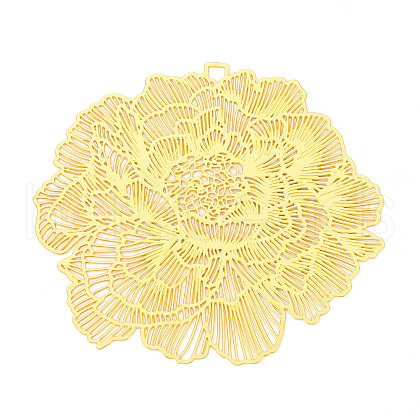 Brass Filigree Big Pendants KKC-T003-14G-1