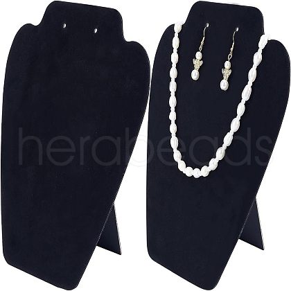 Fingerinspire Flocked Cloth with Paperboard Jewelry Display Stands NDIS-FG0001-02-1
