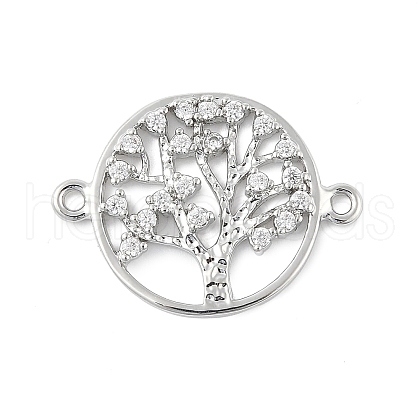 Brass Micro Pave Grade AAA Cubic Zirconia Links ZIRC-G090-95P-NR-1