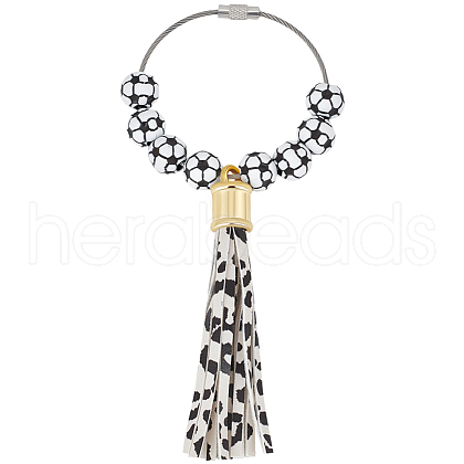 Imitation Leather Tassel Pendant Decorations AJEW-WH20011-20B-1