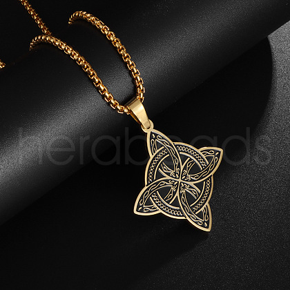 Viking Triskelion Knot Stainless Steel Pendant Necklaces for Men FS-WG900AF-02-1