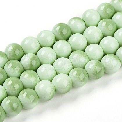 Baking Painted Glass Beads Strands DGLA-N012-10mm-04-1