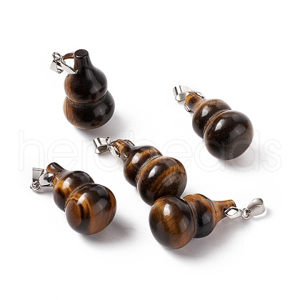 Natural Tiger Eye Pendants G-G846-02P-03-1