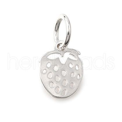 925 Sterling silver Hollow Strawberry Charms STER-D306-02S-1