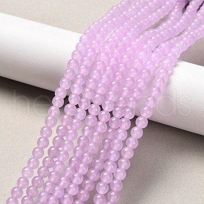 Natural & Dyed Malaysia Jade Bead Strands G-A146-6mm-A18-1
