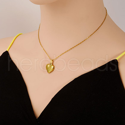 Elegant Stainless Steel Heart Pendant Necklaces for Women FR2108-2-1