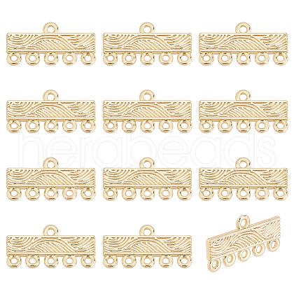 BENECREAT 12Pcs Brass Chandelier Components Links KK-BC0013-38B-1