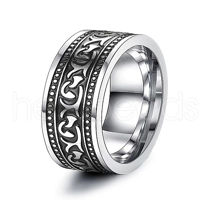 316 Stainless Steel Finger Ring with Enamel for Men PW-WG56139-05-1