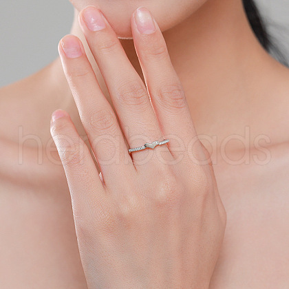 925 Sterling Silver Micro Pave Cubic Zirconia Finger Rings for Women FS-WGD3007-02-1