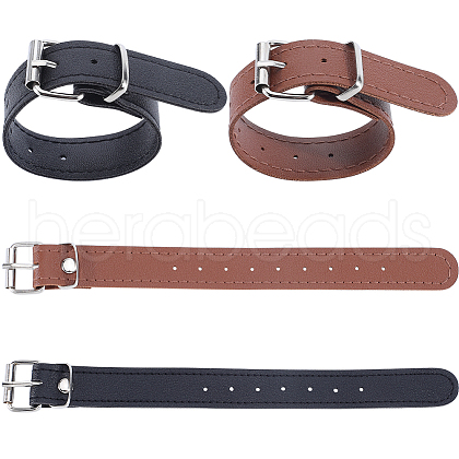 Gorgecraft 2 Pairs 2 Colors Imitation Leather Belt AJEW-GF0009-24-1