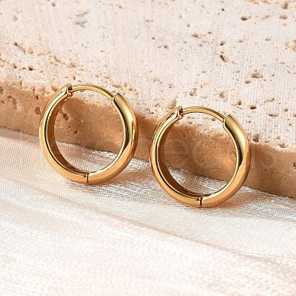 201 Stainless Steel Hoop Earrings EJEW-P304-15C-G-1