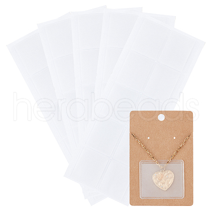 Beebeecraft 50Pcs PE Necklace Chain Adhesive Pouches FIND-BBC0001-74-1