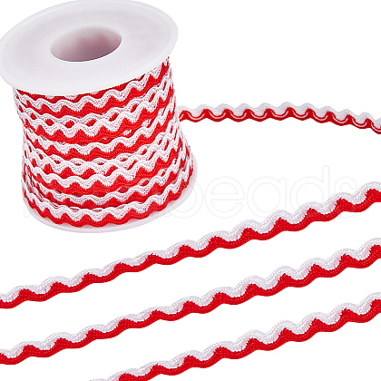 Gorgecraft 15.3~16M Polypropylene Fiber Wavy Fringe Trim Ribbon OCOR-GF0002-96A-1