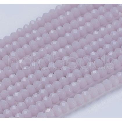 Opaque Solid Color Glass Bead Strands GLAA-F076-A12-1