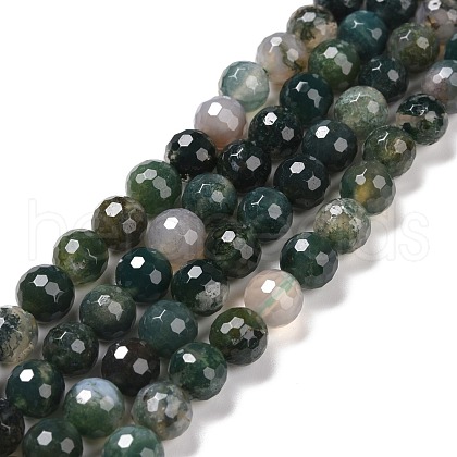 Natural Moss Agate Beads Strands G-E571-21B-1