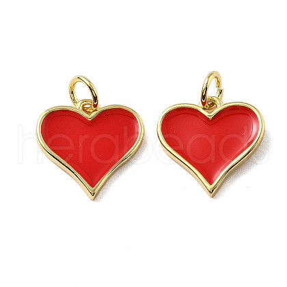 Brass Enamel Charms KK-R229-06G-01-1