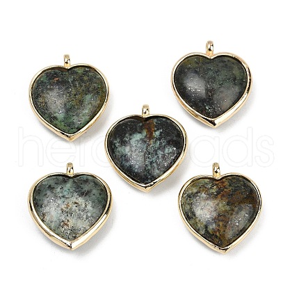 Natural African Turquoise(Jasper) Pendants G-K347-10G-04-1
