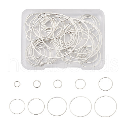 Yilisi 52Pcs 10 Style Brass Linking Rings KK-YS0001-07-1