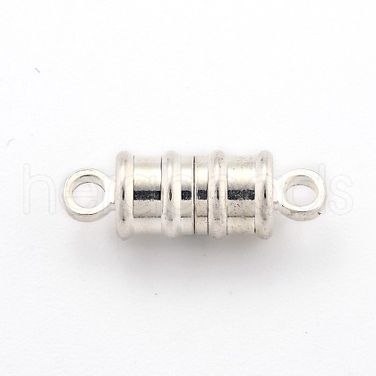 Brass Magnetic Clasps with Loops KK-O134-12S-1