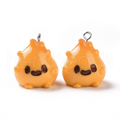 Opaque Resin Pendants RESI-D063-11-1