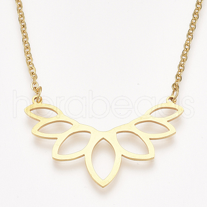 201 Stainless Steel Pendant Necklaces NJEW-T009-JN063-2-40-1