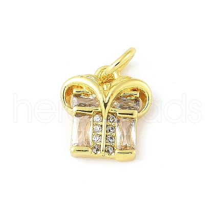 Brass Micro Pave Cubic Zirconia Pendants KK-Z101-02G-03-1