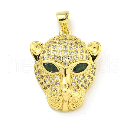 Brass Micro Pave Cubic Zirconia Pendants KK-K354-13I-G-1