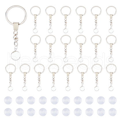 DIY Blank Domen Charm Keychian Making Kits KEYC-AB00063-1