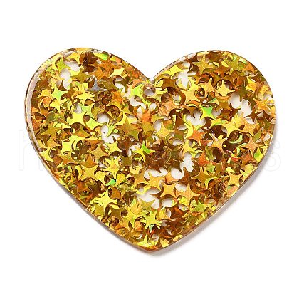 Acrylic with Paillettes Pendants MACR-M028-02B-1