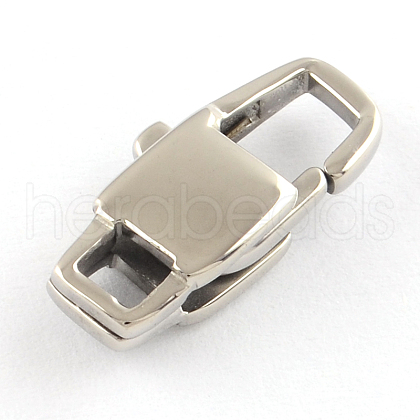 Tarnish Resistant Polished 316 Surgical Stainless Steel Lobster Claw Clasps X-STAS-R072-53-1