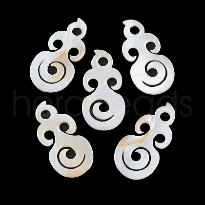 Natural Freshwater Shell Pendants BSHE-Z003-22-1