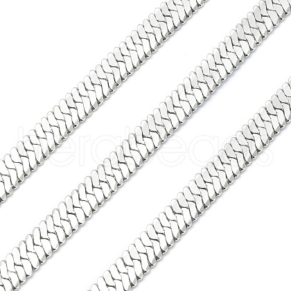 Tarnish Resistant 304 Stainless Steel Herringbone Chains CHS-E030-02P-1