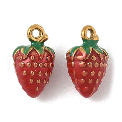 304 Stainless Steel Enamel Pendants STAS-U057-17G-03B-1